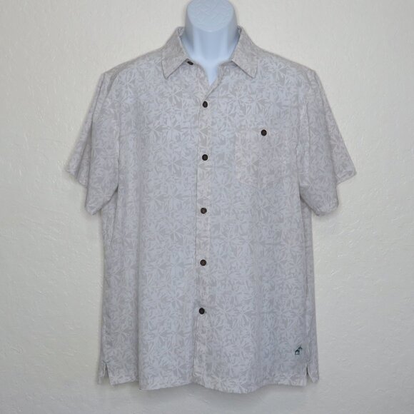 Caribbean Joe* Men's Short Sleeve Button Down Straight Hem Pocket Shirt~ Large - Picture 1 of 11